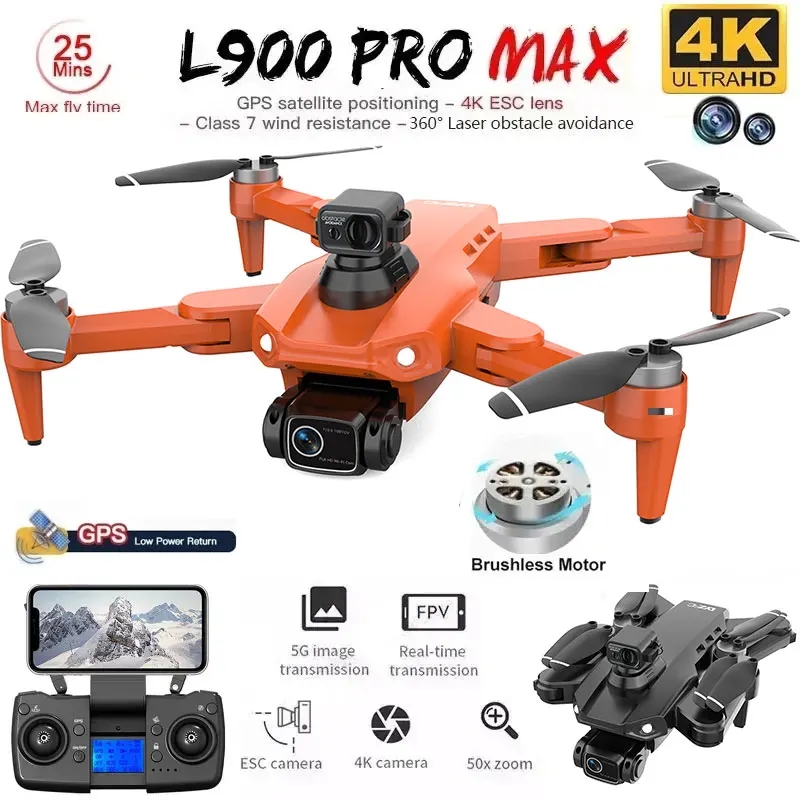L900 Pro MAX GPS โดรน 4K Profe - Rc Helicopter Electric บทวิจารณ์และราคา